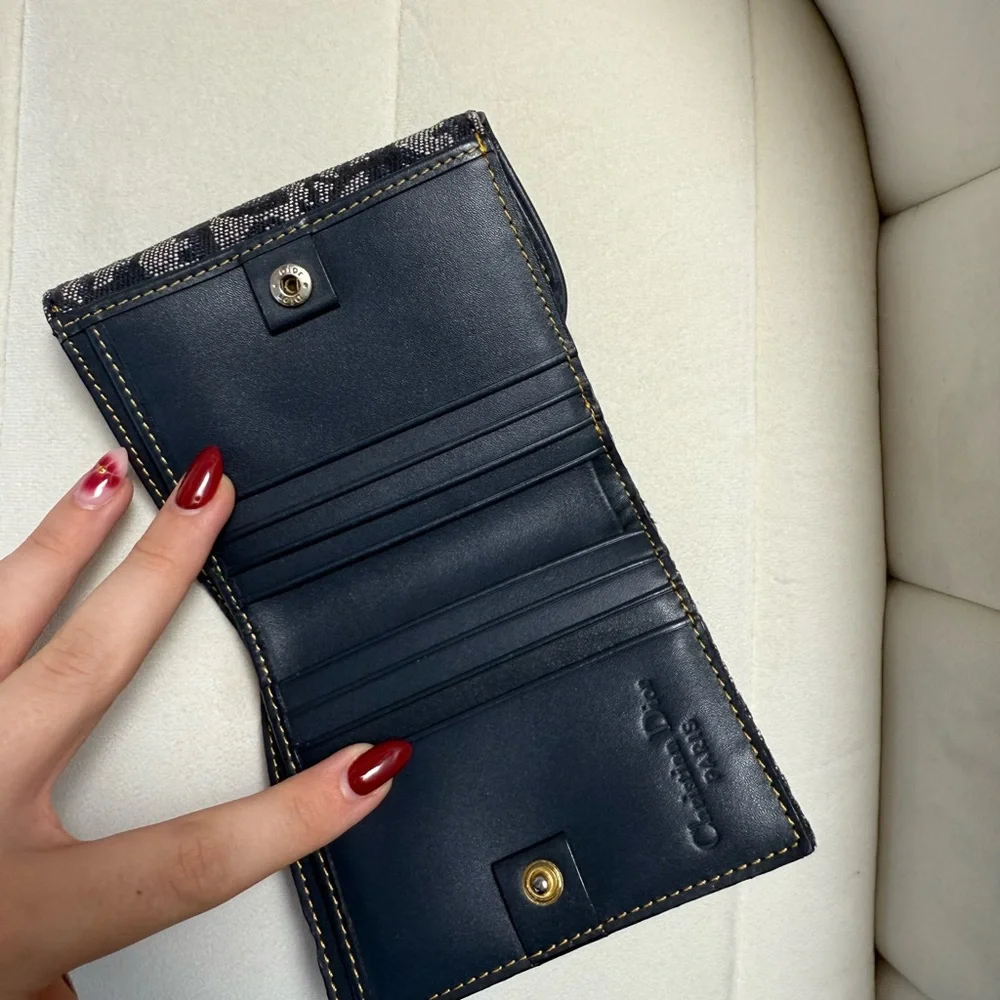 Dior Black and Cream Monogram Clutch